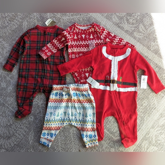 Old Navy Other - NWT Old Navy Bundle - Christmas / Winter - Onesies, Pants, Bodysuit, Santa Suit